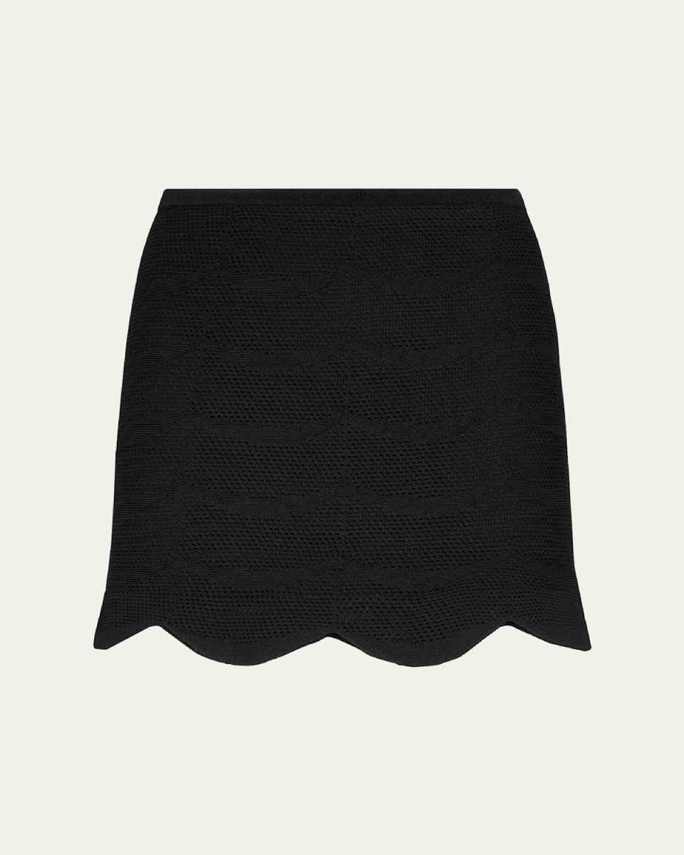 Crescent Mesh Mini Skirt